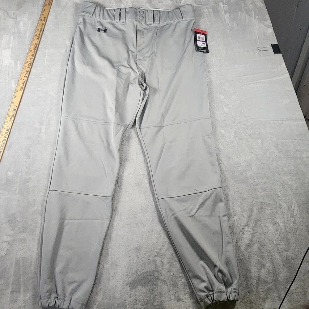 Under Armour MensXXL Heatgear Baseball Softball Pant Belt‎ Loops Gray NEW